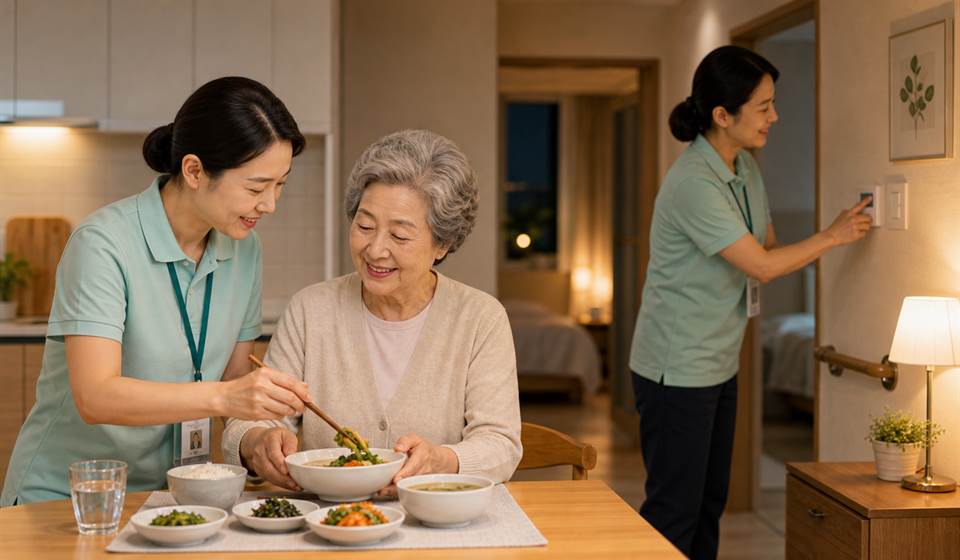 식사와 안전 확인