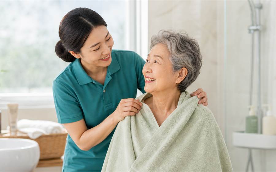 목욕 후 보온과 상태 확인